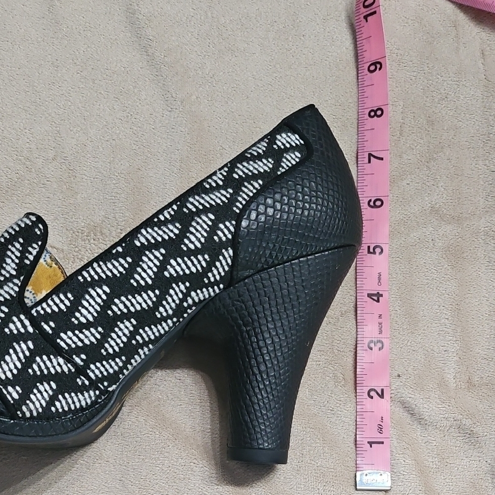 Ruby Shoo Black & White Woven Pattern Platform He… - image 6